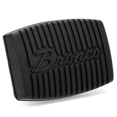 Bronco Script Clutch or Brake Pedal Pad, M/T, 66-96 Ford Bronco